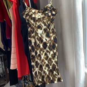 NWOT_JUST CAVALLI SLEEVELESS ANIMAL PRINT DRESS